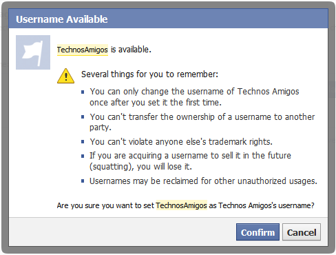 Facebook Warning