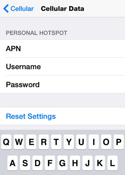 Personal Hotspot on iOS8