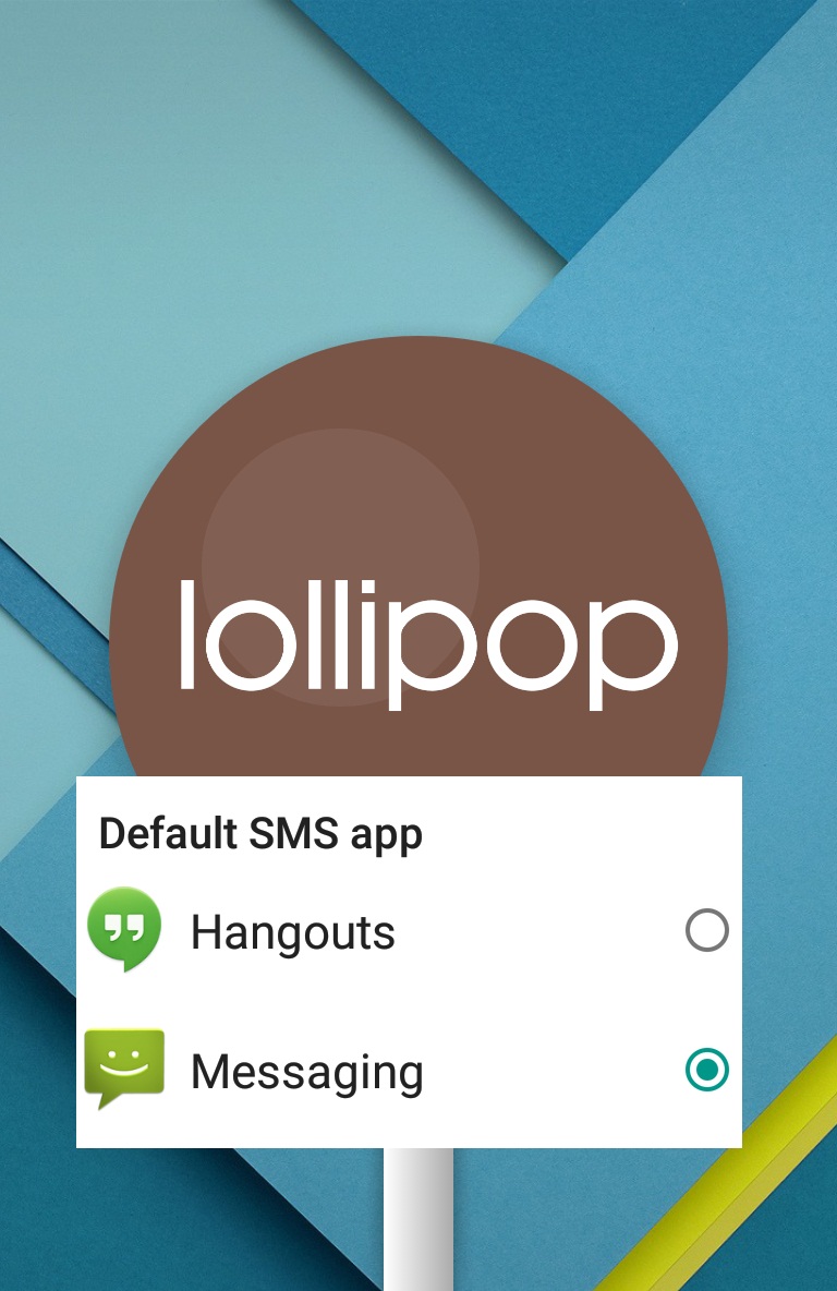 Android Lollipop Default SMS App