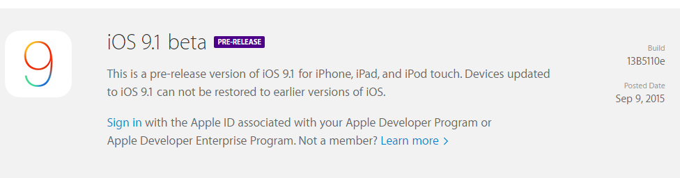 iOS 9.1 Beta