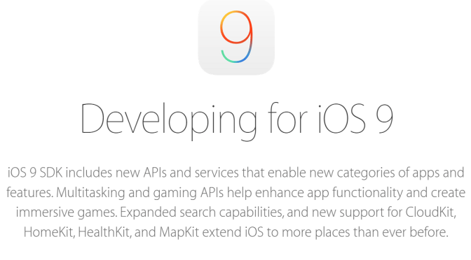 iOS 9 developers