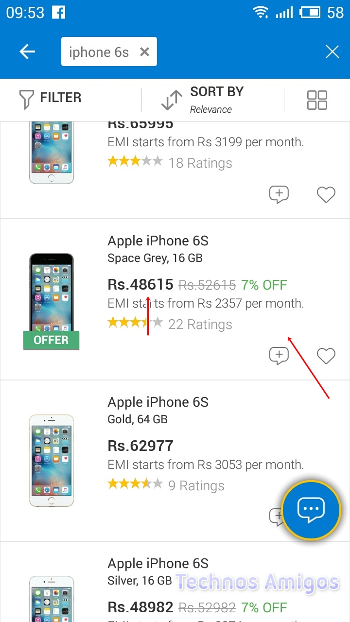 Apple iPhone 6S Flipkart Price