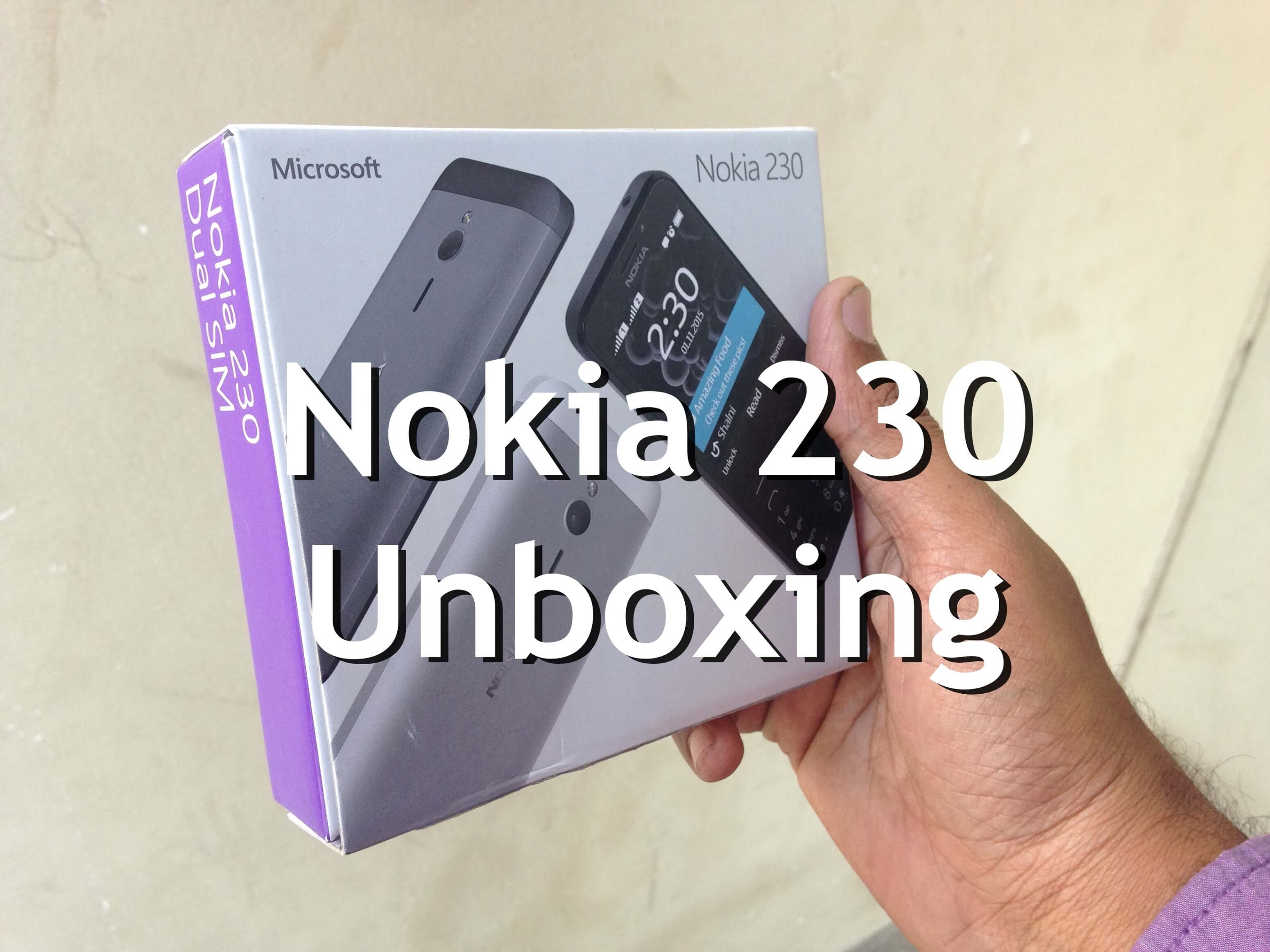 Nokia 230 unboxing