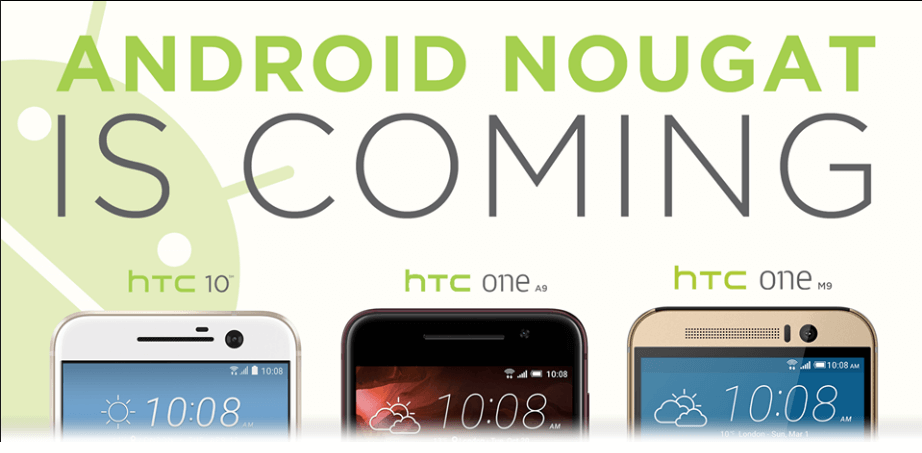 HTC Android Nougat update