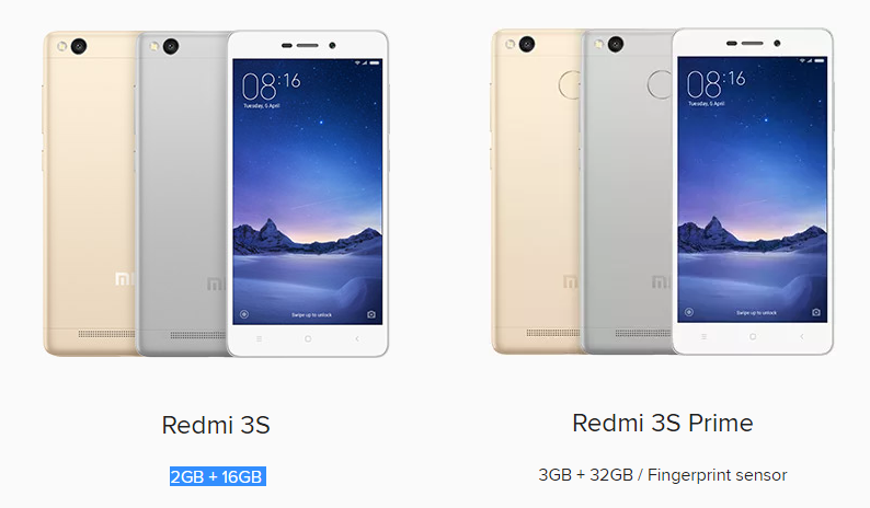 Xioami Redmi 3S vs Redmi 3S Prime