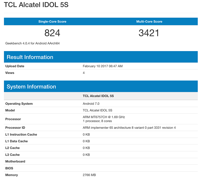 Alcatel Idol 5S