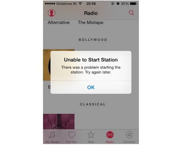 Apple Music Error Unable to Start Station