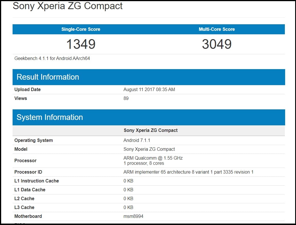 Sony Xperia ZG Compact