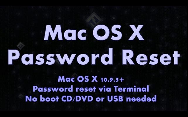 Change Mac OS X Account Password