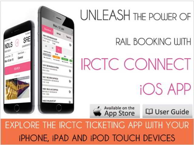 IRCTC App for iPhone; IRCTC App for iPad