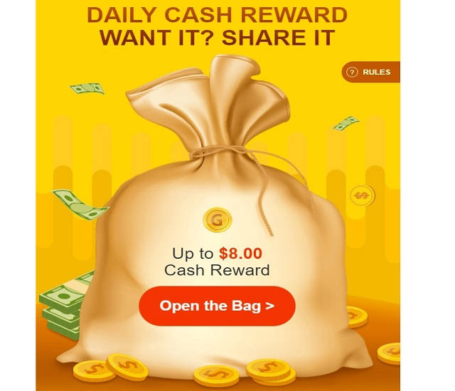 Gearbest Daily Cash Reward
