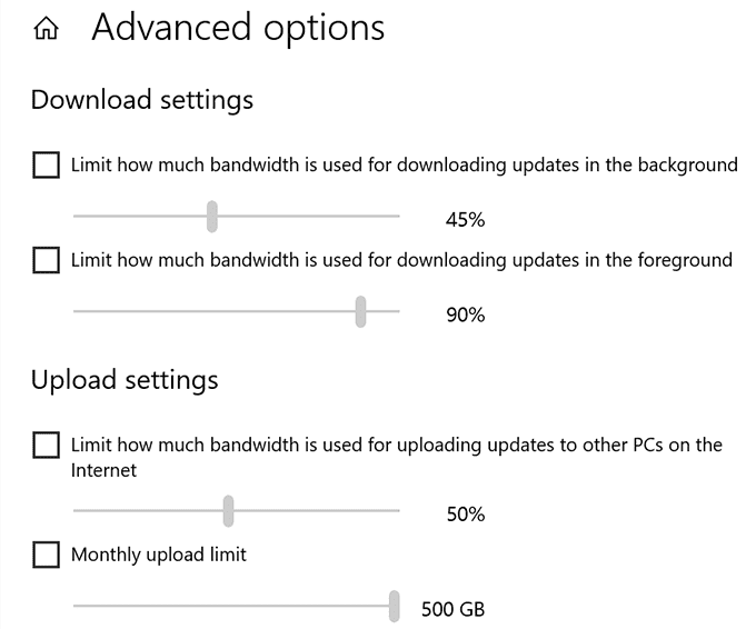 change download speed windows 10