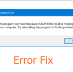 VCRUNTIME Errors fix on Windows