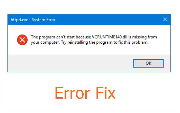 VCRUNTIME Errors fix on Windows