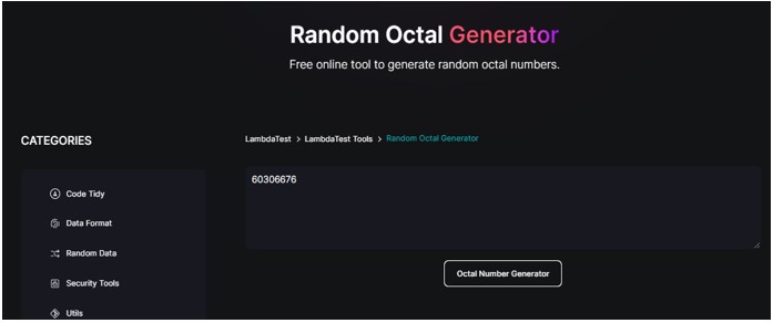 Random Octal Generator